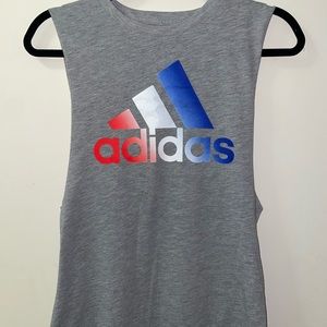 Adidas women’s grey muscle tank, size XS
